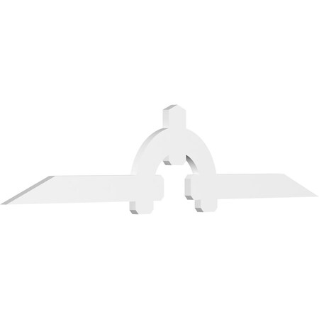 Ekena Millwork Ericson Architectural Grade PVC Gable Bracket, 108"W x 22 1/2"H x 2"D x 6"F, 5/12 Pitch GBP108X23X0206ERI00
